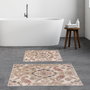 Mijölnir Kt446 Juego de Alfombrillas de Baño, Lujo y Confort, Antideslizante, Antibacteriano, Fácil Limpieza, 100% Poliéster